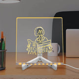 Load image into Gallery viewer, LED Acrylic Writing Board Table Lamp with Pen – 3D Light-Up Message Board for Kids, Gifts &amp; Home Office Decor - Gardino