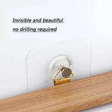 Load image into Gallery viewer, Self Adhesive Photo Frame Hooks - No Drilling, Heavy Duty Nail-Free Wall Hooks for Hanging Frames, Pictures &amp; Home Decor - Gardino