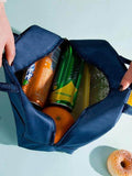 Load image into Gallery viewer, Gardino Insulated Travel Lunch/Tiffin/Storage Bag for Office, College &amp; School (Blue) (Cotton) - Gardino