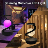 Load image into Gallery viewer, Spiral Rotating RGB Desk Lamp | 360° Visual Ball Moon Lamp | Rechargeable Multicolor LED Night Light for Bedroom, Office &amp; Home Décor