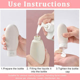 Load image into Gallery viewer, 3Pcs Leak-Proof Travel Bottles (60ml) - Refillable Toiletry Containers with Lids for Easy Packing and Travel - Gardino