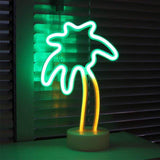 Load image into Gallery viewer, Coconut Palm Tree Led Neon Signs Light With Holder Base For Party Supplies Table Decorations Home Decor Children Gift Night Lamp - Gardino