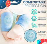 Load image into Gallery viewer, Baby Smiley Knee Pads for Crawling – Anti-Slip Elastic Cotton Knee &amp; Elbow Safety Protectors (Random Color) Gardino