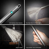 Load image into Gallery viewer, Steel Scrubber Brush with Handle for Kitchen, Pan, Pot, Wok, and Dishes Cleaning Gardino