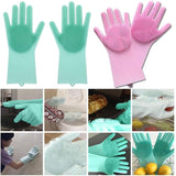 Load image into Gallery viewer, Reusable Silicone Dishwashing Cleaning Gloves | Anti-Slip Scrubber Gloves for Kitchen Cleaning