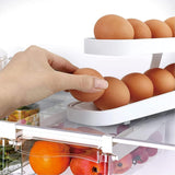 Load image into Gallery viewer, 2-Tier Rolling Egg Dispenser | Space-Saving &amp; Durable Polypropylene Egg Storage | Holds 12-14 Eggs with Gravity-Fed Design Gardino