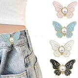 Load image into Gallery viewer, Butterfly Jean Button Waist Tightener Set – No-Sew Adjustable Waist Buckle Clips, Detachable Decorative Button Pins for Jeans &amp; Skirts(Pack of 4)