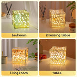 Load image into Gallery viewer, GARDINO Infinity Mirror Tulip Cube LED Lamp - 20 LED Flower Lights, Dual-Purpose Tabletop &amp; Mirror Decor Gardino