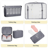 Load image into Gallery viewer, 7 Pcs Travel Organizer Pouch Set | Packing Cubes for Clothes, Shoes, Toiletries, and Cosmetics | Space-Saving Travel Bags for Organized Packing Gardino