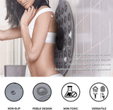 Load image into Gallery viewer, Anti-Skid Bathroom Shower Mat | Non-Slip Foot Pad with Suction Cups &amp; Drain Holes | Soft Silicone Foot Massager Scrubber (Round) Gardino