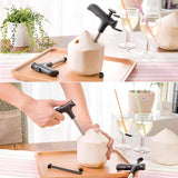 Load image into Gallery viewer, Coconut Opener - Stainless Steel Coconut Drill Cutter | Easy Coconut Cracking Tool for Fresh Coconut Water with Cleaning Stick (1PC) Gardino