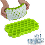 Load image into Gallery viewer, Silicone Honeycomb Ice Cube Tray, 37 Cavity Reusable Mould for Freezer and Baking Gardino