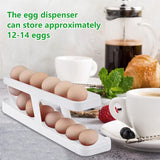 Load image into Gallery viewer, 2-Tier Rolling Egg Dispenser | Space-Saving &amp; Durable Polypropylene Egg Storage | Holds 12-14 Eggs with Gravity-Fed Design Gardino