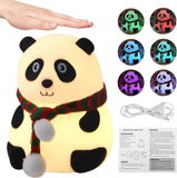 Load image into Gallery viewer, Adorable Panda Night Lamp for Kids Bedrooms | Perfect Valentine’s Gift | Cute, USB Rechargeable Touch Control LED Nightlight for Toddlers &amp; Babies - Gardino