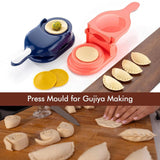 Load image into Gallery viewer, 2-in-1 Dumpling Maker, Ghughra &amp; Momos Mould Machine with Skin Press, Kitchen Tool for Gujiya and Puri Gardino