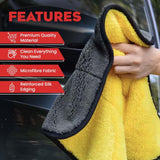 Load image into Gallery viewer, Microfiber Double-Layered Cleaning Cloth 40x40 cm – Extra Thick for Car, Bike, Auto Interiors &amp; Exteriors Gardino