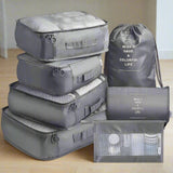 Load image into Gallery viewer, 7 Pcs Travel Organizer Pouch Set | Packing Cubes for Clothes, Shoes, Toiletries, and Cosmetics | Space-Saving Travel Bags for Organized Packing Gardino