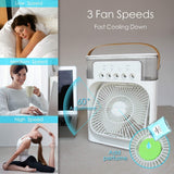 Load image into Gallery viewer, Portable Mini Air Conditioner – Quiet &amp; USB Powered Personal Cooler with 3 Smart Speeds, 360° Adjustable Airflow &amp; Timer for Home, Office &amp; More Gardino