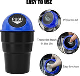 Load image into Gallery viewer, Portable Mini Car Dustbin/Trash Bin – Compact Car Garbage Can for Cup Holder, Travel &amp; Storage (Black) Gardino