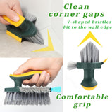 Load image into Gallery viewer, Grout Cleaner Brush 4-in-1 with Squeegee – Multifunctional V-Shape Gap Scrub Brush for Crevice, Corner, Window, Sink, Kitchen, and Bathroom Cleaning Gardino