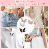 Load image into Gallery viewer, Butterfly Jean Button Waist Tightener Set – No-Sew Adjustable Waist Buckle Clips, Detachable Decorative Button Pins for Jeans &amp; Skirts(Pack of 4)