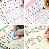 Load image into Gallery viewer, Sank Magic Practice Copybook (4 BOOKS+10 REFILL+1Pen+1Grip) Number Tracing Book for Preschoolers with Pen, Magic Calligraphy Copybook Set Practical Reusable Writing Tool Simple Hand Lettering Gardino