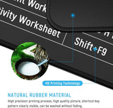Load image into Gallery viewer, Anti-Slip Keyboard Pad | Office &amp; Excel Shortcuts Cheat Sheet Mouse Pad | Large Extended Desk Mat with Smooth Cloth Surface &amp; Rubber Base for Gaming, Office, and Work Gardino