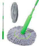 Load image into Gallery viewer, 2 in 1 Dehydrated Floor Cleaning Mop || Self-Wringing Floor Mop || 360 Rotatable Adjustable Cleaning Mop, || Microfiber Mop Wet and Dry for Bathroom/Offfice/Home/Outdoor (Green) - Gardino