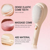 Load image into Gallery viewer, Retractable Hair Brush with Self-Cleaning Bristles - Ergonomic Handle, Anti-Static, Telescopic Design for All Hair Types and Wigs, One-Click Cleaning Hair Comb for Women and Men Gardino