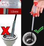 Load image into Gallery viewer, Stainless Steel Hair Catching Claw Drain Cleaner Tool, 5ft Spring Wire Dredge Stick for Kitchen and Bathroom Gardino
