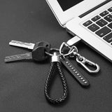 Load image into Gallery viewer, Anti-Lost Car Keychains With Phone Number Tag Metal Keychain Double Pendant Keyring For Car, Bike, Office Home, Black Gardino