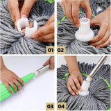 Load image into Gallery viewer, 2 in 1 Dehydrated Floor Cleaning Mop || Self-Wringing Floor Mop || 360 Rotatable Adjustable Cleaning Mop, || Microfiber Mop Wet and Dry for Bathroom/Offfice/Home/Outdoor (Green) - Gardino