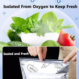 Load image into Gallery viewer, 10 PCS Reusable Aluminum Food Storage Bags | Stand-Up Foil Zip Lock Pouches | Leakproof &amp; Resealable Fresh-Keeping Bags for Vegetables, Fruits, Snacks &amp; Meat