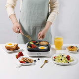 Load image into Gallery viewer, Non-Stick Frying Pan with 4 Hole | 7.5 IN Pancake Pan | Fried Egg &amp; Burger Pan | Multi-Purpose Breakfast Cooking Pan (Multicolor) Gardino