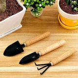 Load image into Gallery viewer, 3-Piece Gardening Tool Set: Mini Hand Cultivator, Small Trowel &amp; Garden Fork for Home Gardening Gardino
