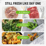 Load image into Gallery viewer, 10 PCS Reusable Aluminum Food Storage Bags | Stand-Up Foil Zip Lock Pouches | Leakproof &amp; Resealable Fresh-Keeping Bags for Vegetables, Fruits, Snacks &amp; Meat