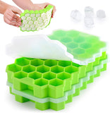 Load image into Gallery viewer, Silicone Honeycomb Ice Cube Tray, 37 Cavity Reusable Mould for Freezer and Baking Gardino