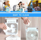 Load image into Gallery viewer, Portable Mini Air Conditioner – Quiet &amp; USB Powered Personal Cooler with 3 Smart Speeds, 360° Adjustable Airflow &amp; Timer for Home, Office &amp; More Gardino