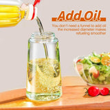 Load image into Gallery viewer, 2-in-1 Glass Oil Sprayer and Dispenser Bottle with Premium Nozzle – Multi-Color Oil Dispenser and Sprayer (500 ML) Gardino