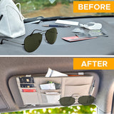 Load image into Gallery viewer, Multi-Function Car Space Sun Visor Organizer Hanging Phone Storage Pouch Holde (Grey) Gardino
