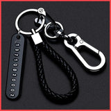 Load image into Gallery viewer, Anti-Lost Car Keychains With Phone Number Tag Metal Keychain Double Pendant Keyring For Car, Bike, Office Home, Black Gardino