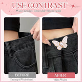 Load image into Gallery viewer, Butterfly Jean Button Waist Tightener Set – No-Sew Adjustable Waist Buckle Clips, Detachable Decorative Button Pins for Jeans &amp; Skirts(Pack of 4)