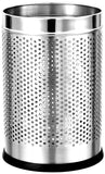 Load image into Gallery viewer, Stainless Steel 202 Perforated Design Open Top Dustbin - 25L | 10Inch (H) x 7 Inch (W)  Silver Trash Can with Anti-skid Base | For Bathroom, Bedroom, Kitchen &amp; Toilet or Commercial Use Gardino
