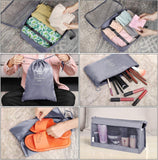 Load image into Gallery viewer, 7 Pcs Travel Organizer Pouch Set | Packing Cubes for Clothes, Shoes, Toiletries, and Cosmetics | Space-Saving Travel Bags for Organized Packing Gardino