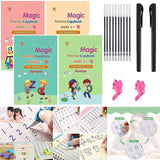 Load image into Gallery viewer, Sank Magic Practice Copybook (4 BOOKS+10 REFILL+1Pen+1Grip) Number Tracing Book for Preschoolers with Pen, Magic Calligraphy Copybook Set Practical Reusable Writing Tool Simple Hand Lettering Gardino