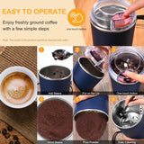 Load image into Gallery viewer, Gardino Electric Coffee Grinder | 200W Stainless Steel Blades | Multifunctional &amp; Portable Grinder for Coffee Beans, Spices &amp; Nuts Gardino