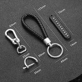 Load image into Gallery viewer, Anti-Lost Car Keychains With Phone Number Tag Metal Keychain Double Pendant Keyring For Car, Bike, Office Home, Black Gardino