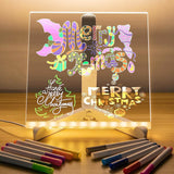 Load image into Gallery viewer, LED Acrylic Writing Board Table Lamp with Pen – 3D Light-Up Message Board for Kids, Gifts &amp; Home Office Decor - Gardino