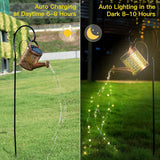 Load image into Gallery viewer, Solar Lights Outdoor Decorative, Solar Lantern Outdoor Hanging Waterproof Hollowed-Out Design, Decorative Retro Metal Solar Light with Hook Gardino