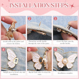 Load image into Gallery viewer, Butterfly Jean Button Waist Tightener Set – No-Sew Adjustable Waist Buckle Clips, Detachable Decorative Button Pins for Jeans &amp; Skirts(Pack of 4)